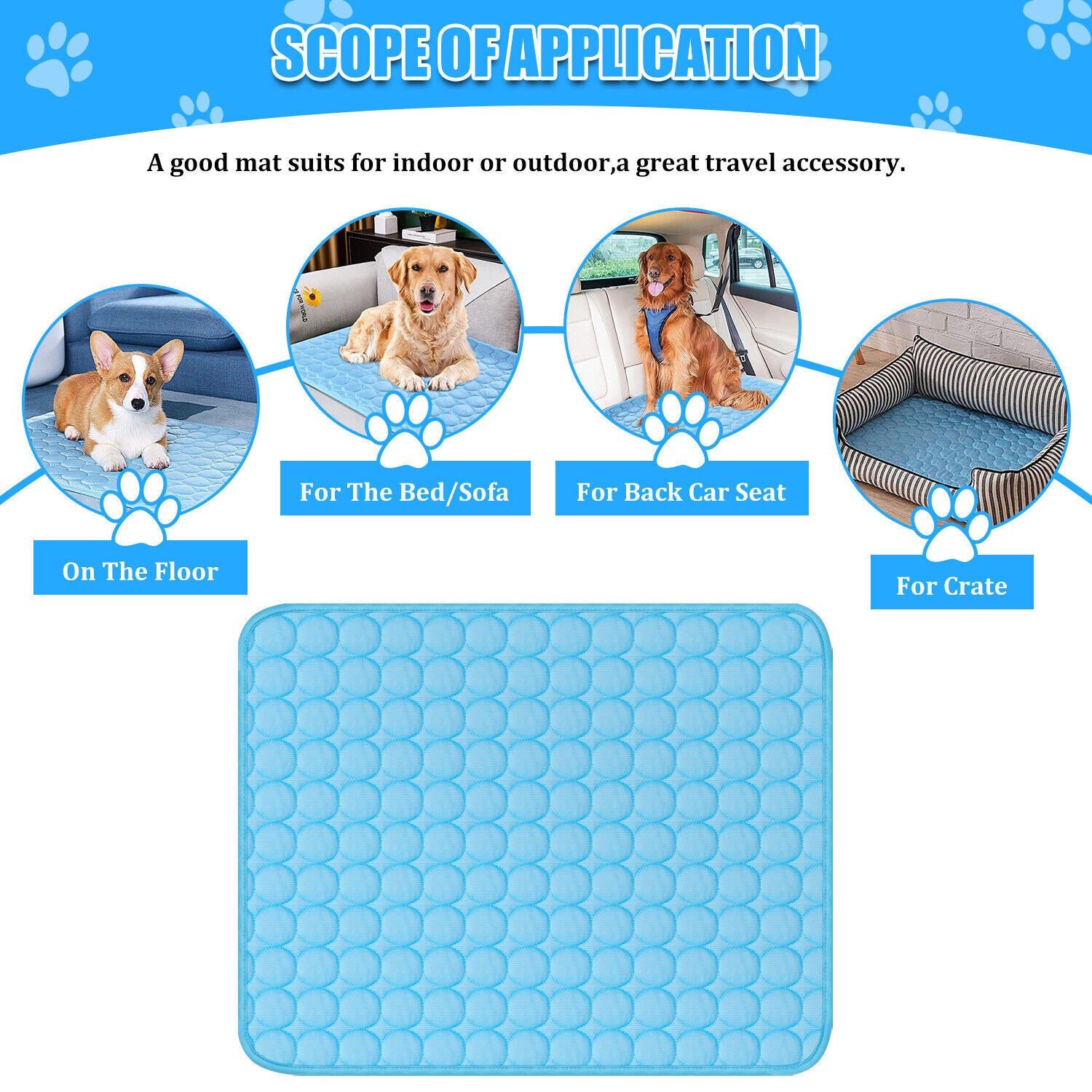 Pet Cooling Mat Cool Pad Cushion Dog Cat